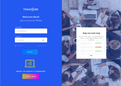 Trax One Login Page Screenshots