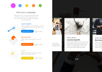 Trax One Strart your campaign Page Screenshots